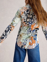 White Stuff Orange Annie Jersey Shirt - Image 3 of 6