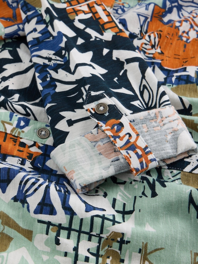White Stuff Orange Annie Jersey Shirt - Image 6 of 6