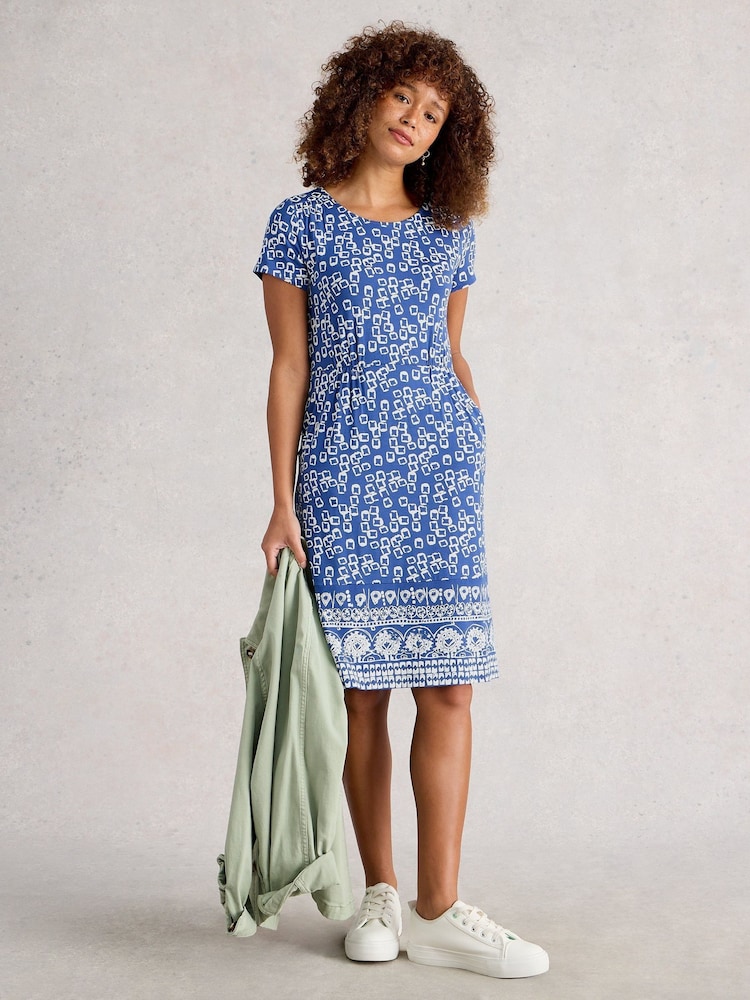 White Stuff Blue Tallie Jersey Dress - Image 1 of 6 White Stuff Blue Tallie Jersey Dress - Image 1 of 6