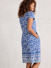 White Stuff Blue Tallie Jersey Dress - Image 2 of 6