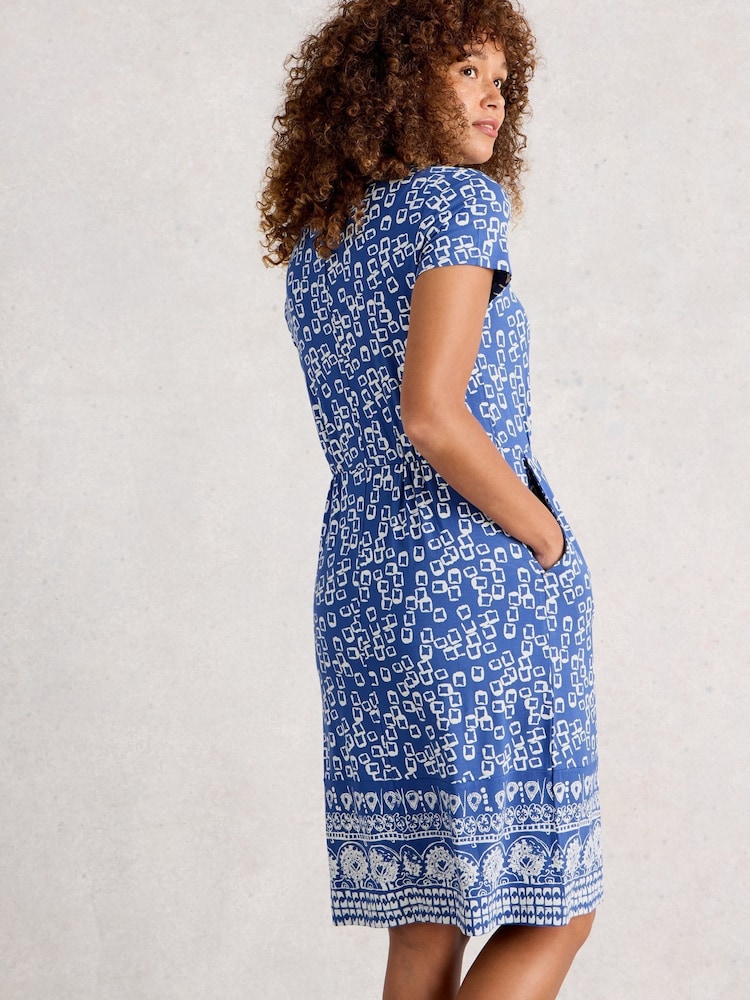 White Stuff Blue Tallie Jersey Dress - Image 2 of 6 White Stuff Blue Tallie Jersey Dress - Image 2 of 6
