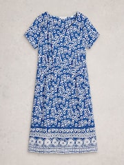 White Stuff Blue Tallie Jersey Dress - Image 5 of 6