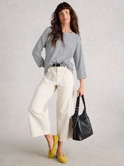 White Stuff Demi Dolman Stripe Top - Imagen 1 de 6