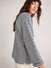 White Stuff Demi Dolman Stripe Top - Imagen 2 de 6