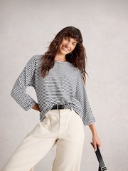 White Stuff Demi Dolman Stripe Top - Imagen 3 de 6