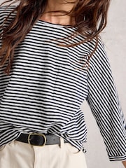 White Stuff Demi Dolman Stripe Top - Imagen 4 de 6