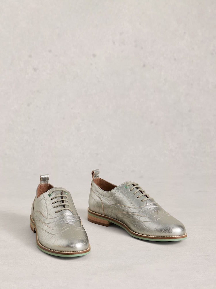 White Stuff Silver Thistle Lace Up Brogues - Image 2 of 4 White Stuff Silver Thistle Lace Up Brogues - Image 2 of 4