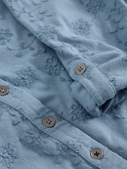 White Stuff Blue Annie Broderie Jersey Shirt - Image 6 of 6