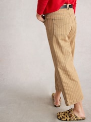 White Stuff Yellow Tia Wide Leg Crop Jeans - Image 2 of 6