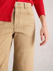 White Stuff Yellow Tia Wide Leg Crop Jeans - Image 4 of 6