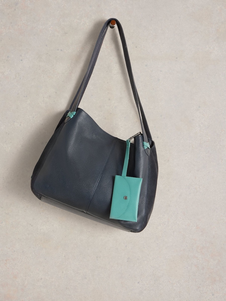 White Stuff Blue Hettie Leather Tote Bag - Image 1 of 5