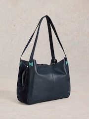 White Stuff Blue Hettie Leather Tote Bag - Image 2 of 5