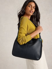 White Stuff Blue Hettie Leather Tote Bag - Image 4 of 5