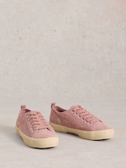White Stuff Pink Pippa Cord Lace Up Trainers - Image 2 of 4