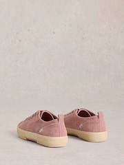 White Stuff Pink Pippa Cord Lace Up Trainers - Image 3 of 4