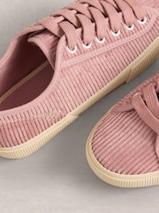 White Stuff Pink Pippa Cord Lace Up Trainers - Image 4 of 4