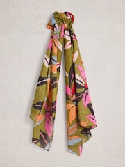 White Stuff Green Callie Printed Scarf - Image 1 of 3