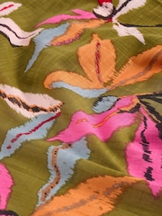 White Stuff Green Callie Printed Scarf - Image 3 of 3