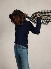 White Stuff Blue Attadale Crew Neck Jumper - Image 3 of 6
