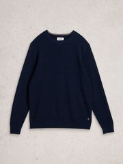 White Stuff Blue Attadale Crew Neck Jumper - Image 5 of 6