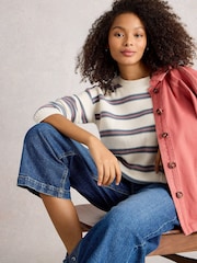 White Stuff White Victoria Stripe Jumper - Image 2 of 6