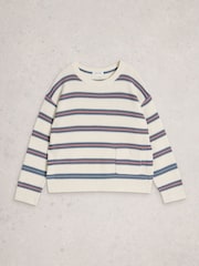 White Stuff White Victoria Stripe Jumper - Image 5 of 6