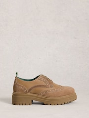 White Stuff Natural Thistle Chunky Lace Up Brogues - Image 1 of 4