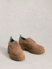 White Stuff Natural Thistle Chunky Lace Up Brogues - Image 2 of 4