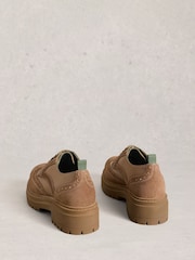 White Stuff Natural Thistle Chunky Lace Up Brogues - Image 3 of 4