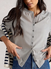 White Stuff White Stripe Mix Shirt - Image 4 of 6