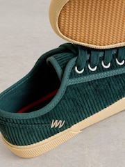 White Stuff Green Pippa Cord Lace Up Trainers - Image 4 of 4