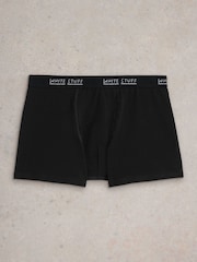 White Stuff Black Hove Print & Plain Boxers 2 Pack - Image 2 of 3