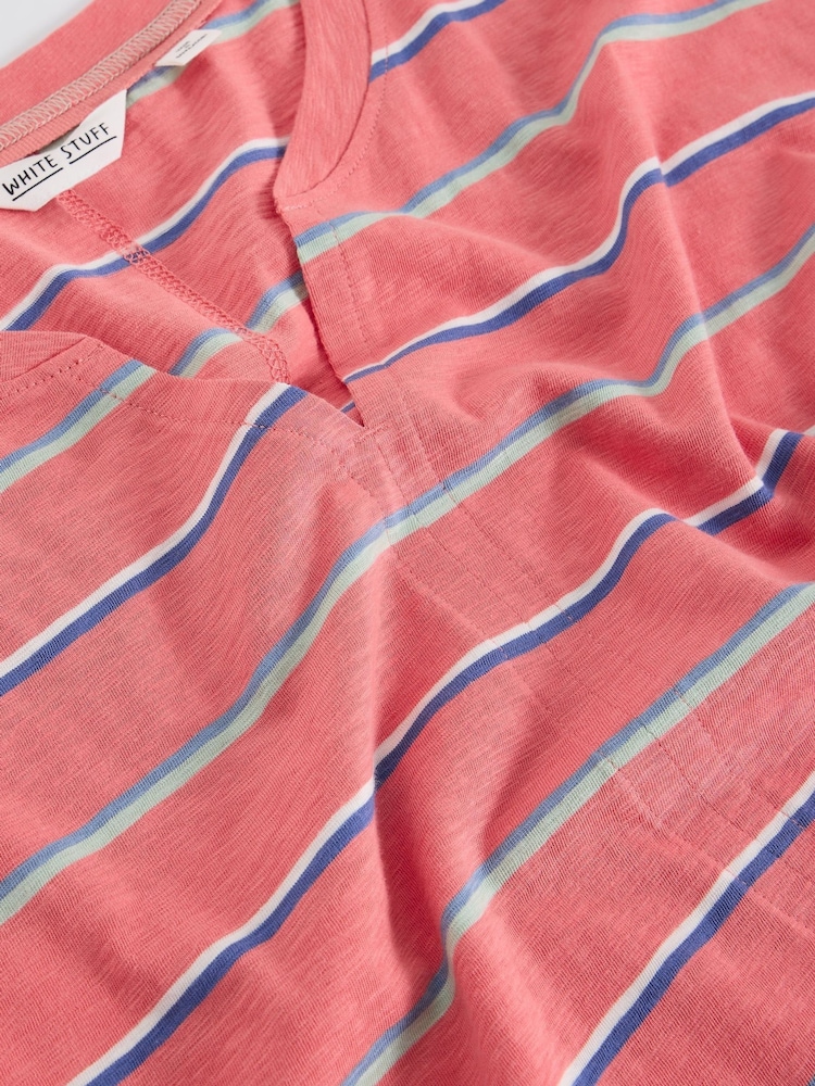 White Stuff Red Nelly Notch Stripe Neck T-Shirt - Image 6 of 6 White Stuff Red Nelly Notch Stripe Neck T-Shirt - Image 6 of 6