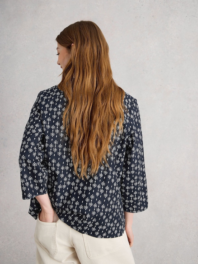 Azul - White Stuff Rae Cotton Top - Imagen 2 de 6