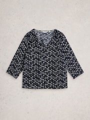 Azul - White Stuff Rae Cotton Top - Imagen 5 de 6