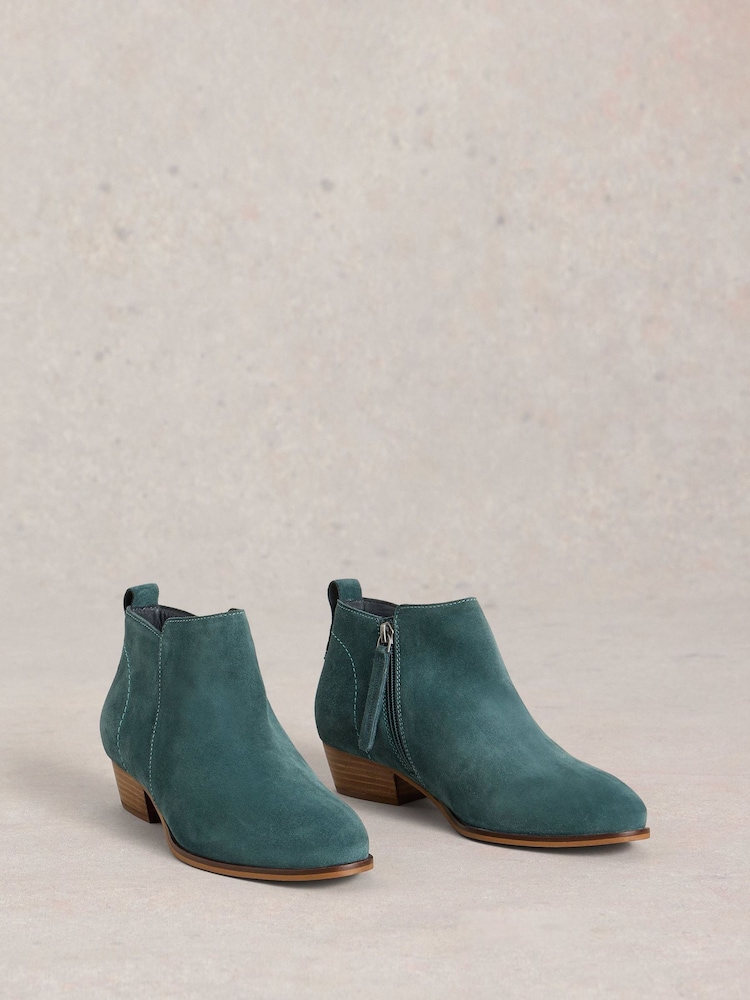 zelena - White Stuff širok kroj Suede Ankle gležnjarji - Slika 2 iz 4
