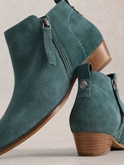 zelena - White Stuff širok kroj Suede Ankle gležnjarji - Slika 4 iz 4