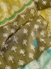 White Stuff Light Green Callie Printed Scarf - Image 3 of 3