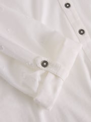 White Stuff White Annie Mix Longline Shirt - Image 6 of 6