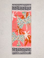 White Stuff Pink Callie Printed Scarf - Image 2 of 3