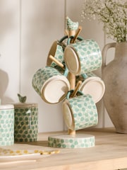 Sage Green Chicken Mug Tree - Image 2 of 6