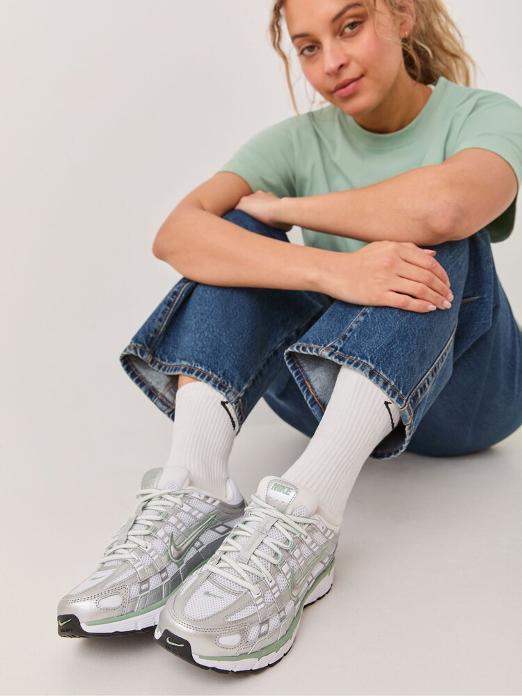 Nike Silver Green P 6000 Trainers - Image 2 of 4