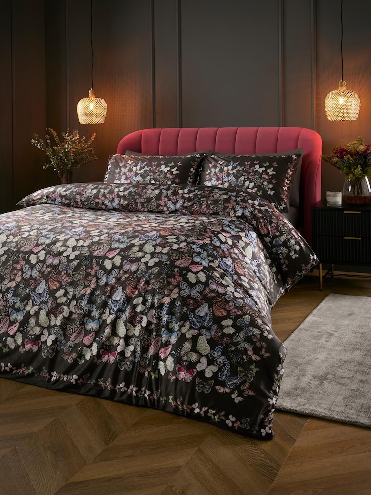 Soiree Papillon Velvet Duvet Cover Set - Imagen 1 de 3