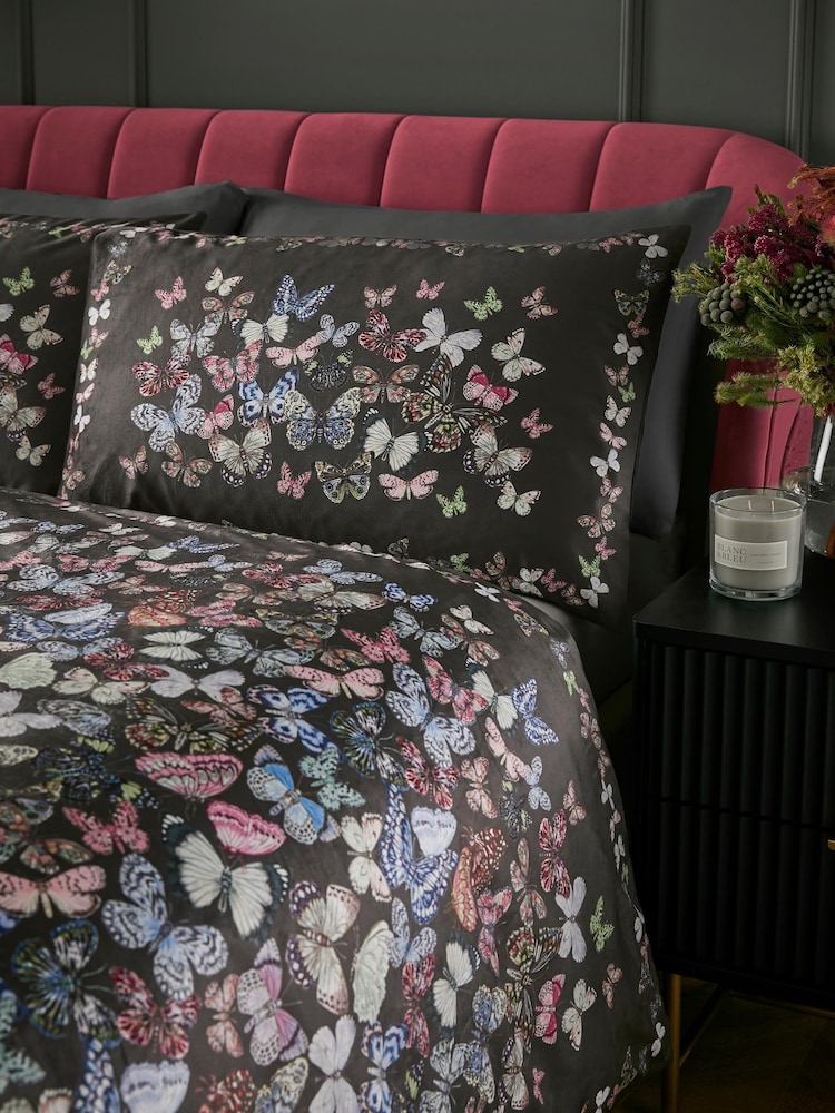 Soiree Papillon Velvet Duvet Cover Set - Imagen 2 de 3