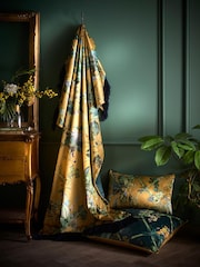 Laurence Llewelyn-Bowen Green Cotswold Fantasia Dawn Velvet Filled Cushion - Image 3 of 5