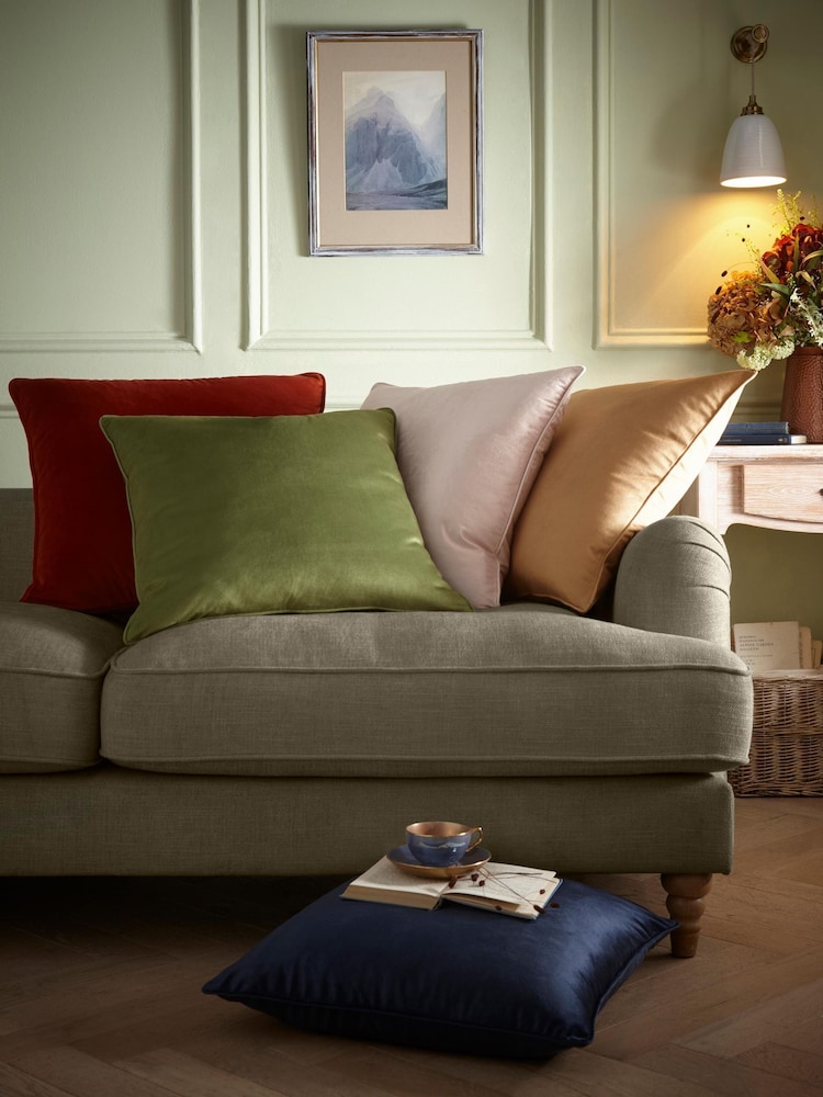 Appletree Pink Harlan Velvet Filled Cushion - Image 2 of 3
