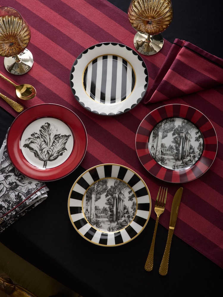 Laurence Llewelyn-Bowen Multi Festivo Porcelain Side Plate Set - Image 1 of 4