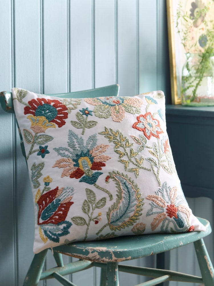 Appletree Multi Amara Embroidered Filled Cushion - Image 1 of 4