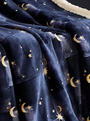 Fusion Navy Cosmic Star Fleece Throw - Image 3 of 4