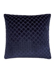 Soiree Navy Velvet Spot Filled Cushion - Image 2 of 5